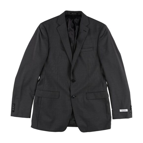 Calvin Klein Mens Micro Pinstripe Two Button Blazer Jacket, Grey, NWT